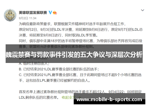 魏震禁赛与罚款事件引发的五大争议与深层次分析